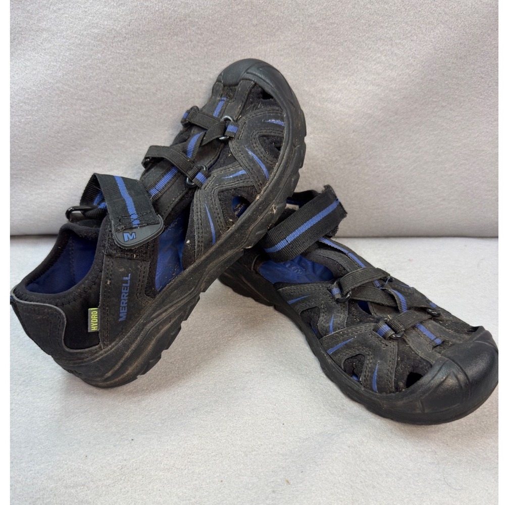 Merrell Hydro Kids Size 4 Black Good Outdoor Sport Water Hiking Sandals Unisex